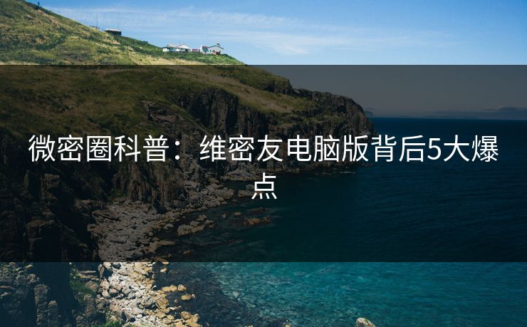 微密圈科普：维密友电脑版背后5大爆点